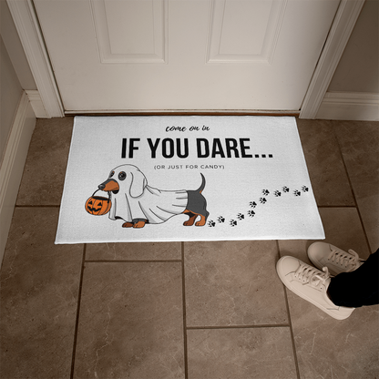 Funny Halloween Dachshund Door Mat – Custom Printed Doormat