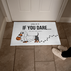 Funny Halloween Dachshund Door Mat – Custom Printed Doormat