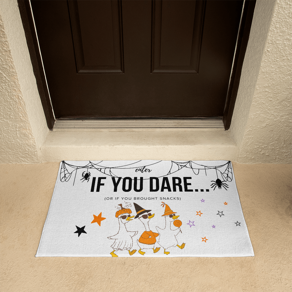 Funny Halloween Duck Welcome Mat – Custom Printed Doormat