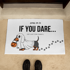 Funny Halloween Dachshund Door Mat – Custom Printed Doormat