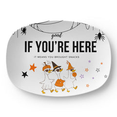 Personalized Halloween Duck Platter – 10x14" Dishwasher-Safe