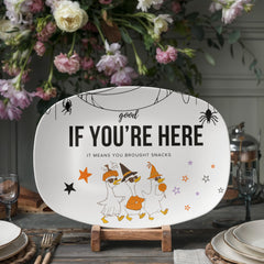 Personalized Halloween Duck Platter – 10x14" Dishwasher-Safe
