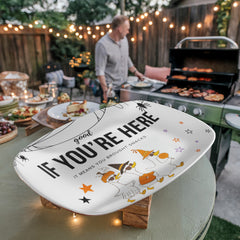 Personalized Halloween Duck Platter – 10x14" Dishwasher-Safe