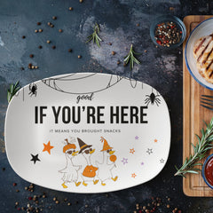 Personalized Halloween Duck Platter – 10x14" Dishwasher-Safe