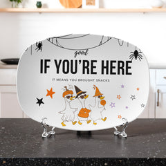 Personalized Halloween Duck Platter – 10x14" Dishwasher-Safe