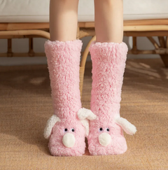 Plush Dog Socks for Women – Non-Slip Floor Socks