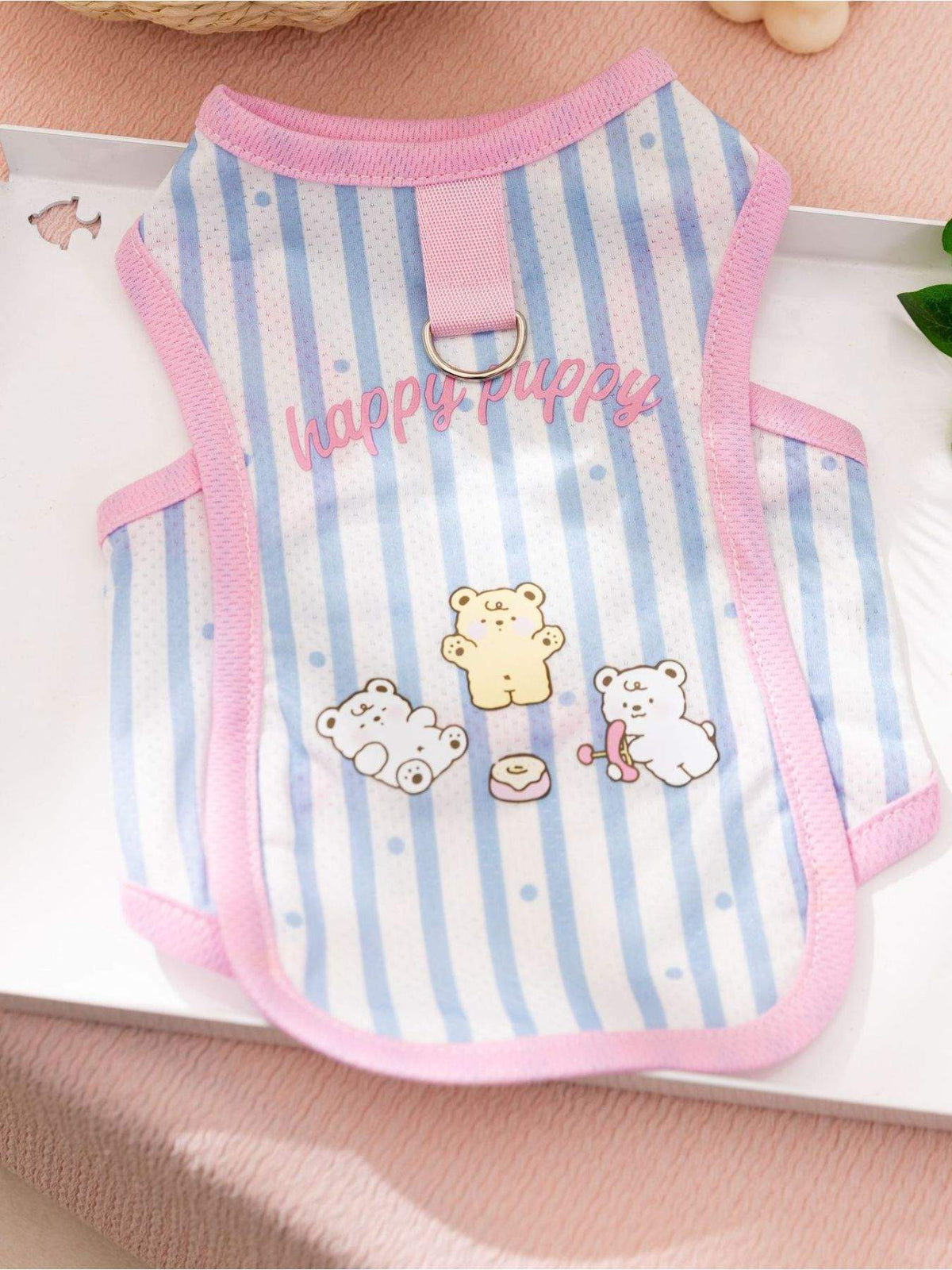 lightweight cartoon pet tank top for warm weather