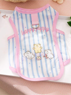 lightweight cartoon pet tank top for warm weather