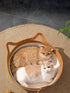 Handwoven cat ear pet nest bed cozy and textured