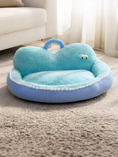 Cozy semi-enclosed pet nest foldable in sizes S to XL