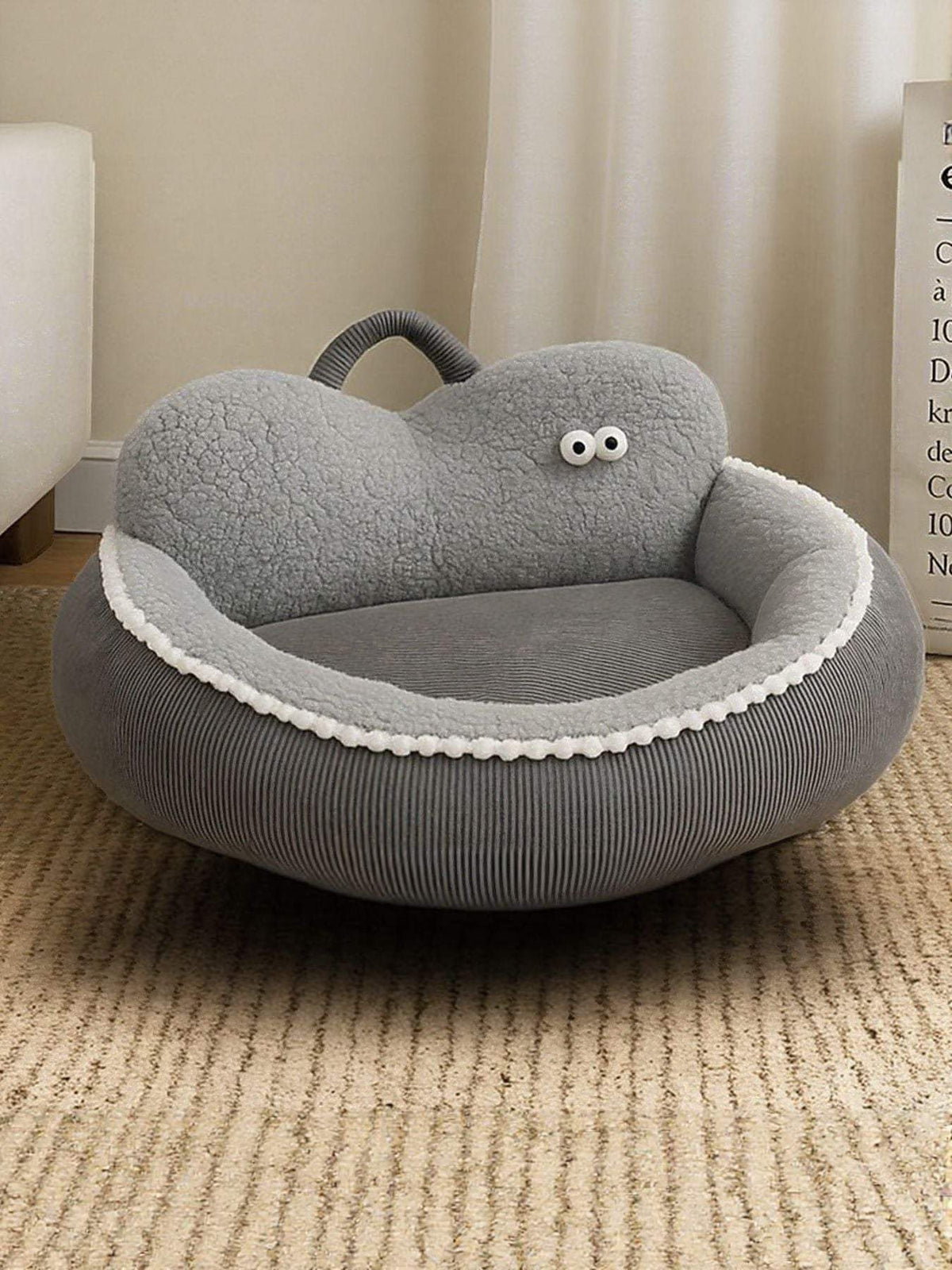 foldable cozy semi-enclosed pet nest for anxious pets