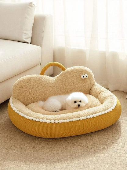 Cozy semi-enclosed foldable pet nest in various sizes