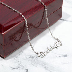 custom pet name necklace engraved jewelry