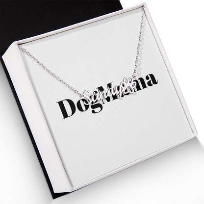 Custom pet name necklace personalized jewelry gift