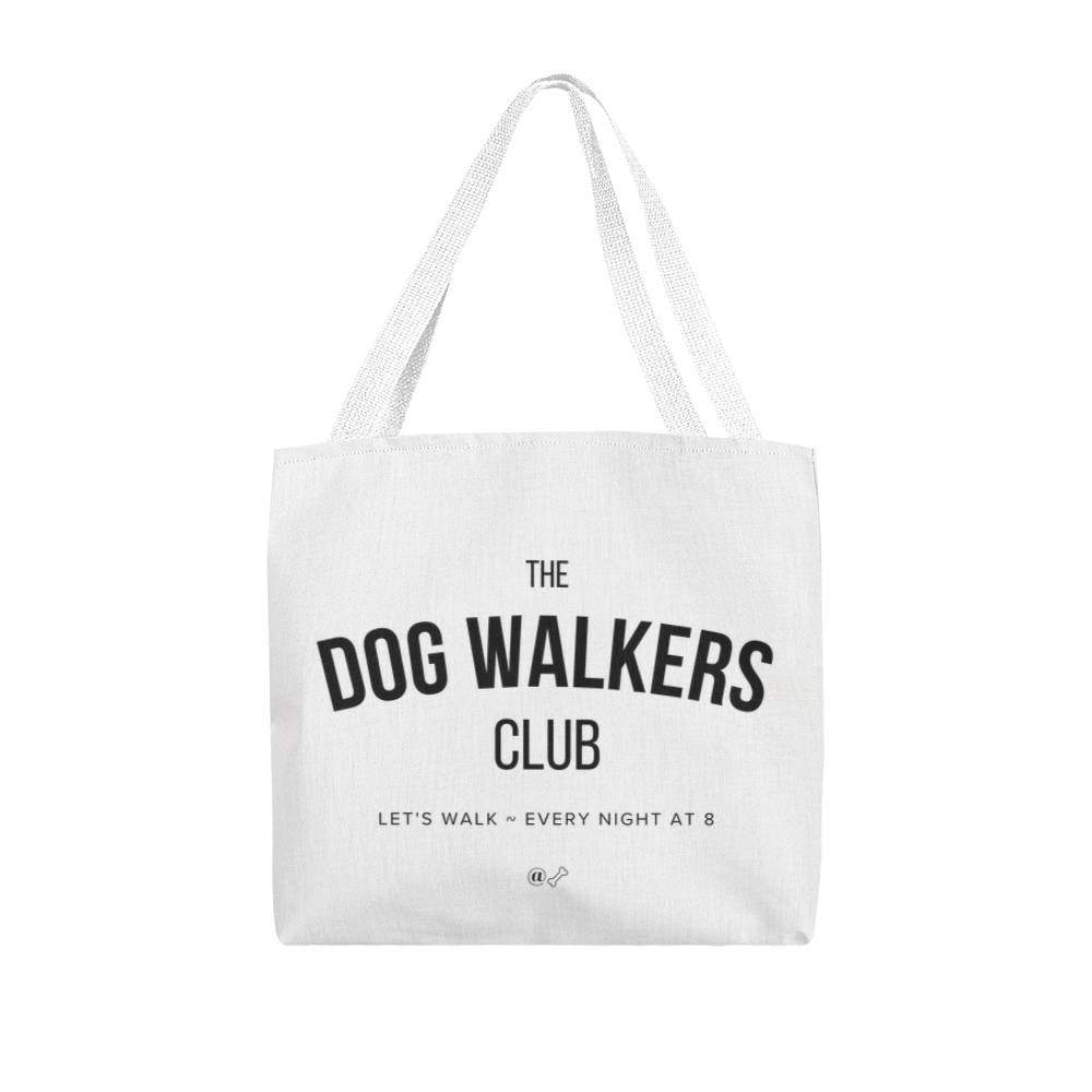 Custom printed double-sided dog walker club tote bag