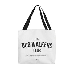Custom double-sided dog walker club tote bag in polyester