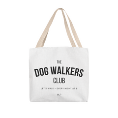 Double-sided custom printed dog walker club tote bag for dog lovers