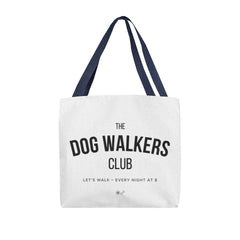 dog walker club tote bag with double-sided custom dog design