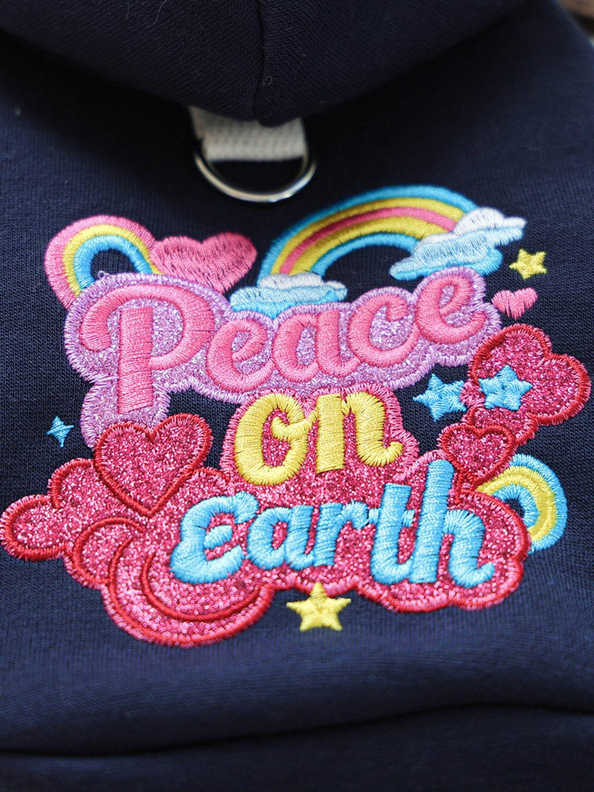 Cozy embroidered pet hoodie for warmth and style