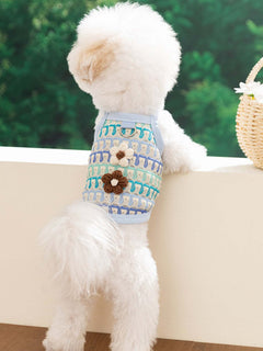 floral breathable pet top with soft fabric for everyday comfort