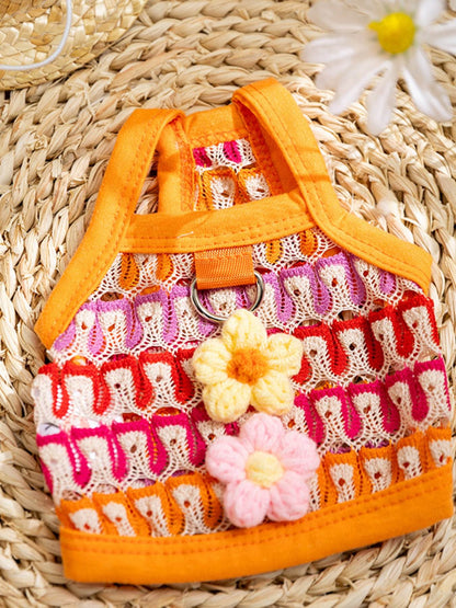 soft breathable floral pet top for everyday comfort