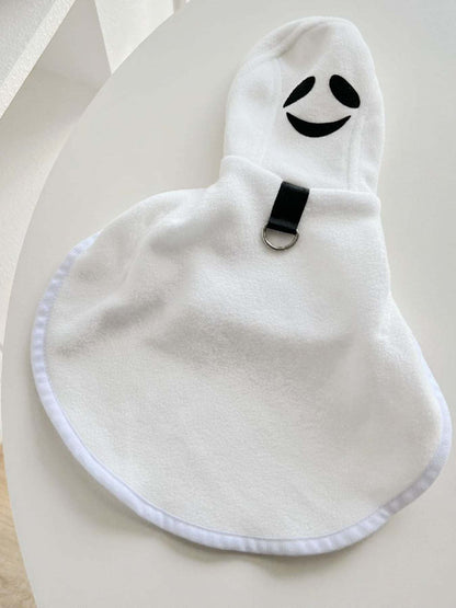 pet wearing cozy hooded costume coat