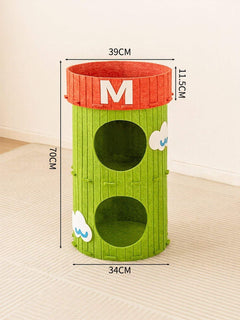 interactive cube cat house with tunnels for multi-cat play
