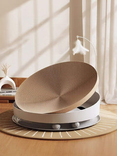 compact interactive round cat scratching board for daily use