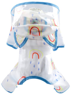 lightweight waterproof pet raincoat on dog