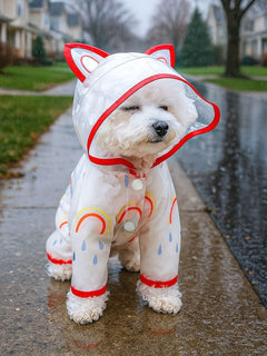 lightweight waterproof pet raincoat for rainy walks