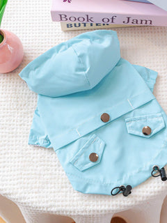 lightweight waterproof pet raincoat keeping pet dry on rainy walk