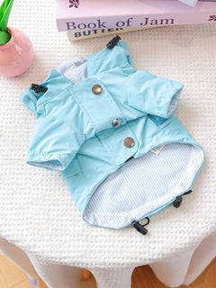 lightweight waterproof pet raincoat keeping dog dry on rainy walk