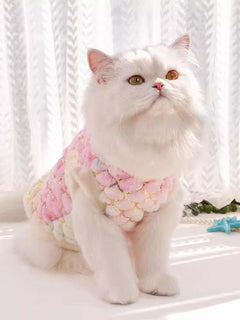 mermaid scale plush pet top cozy whimsical wear
