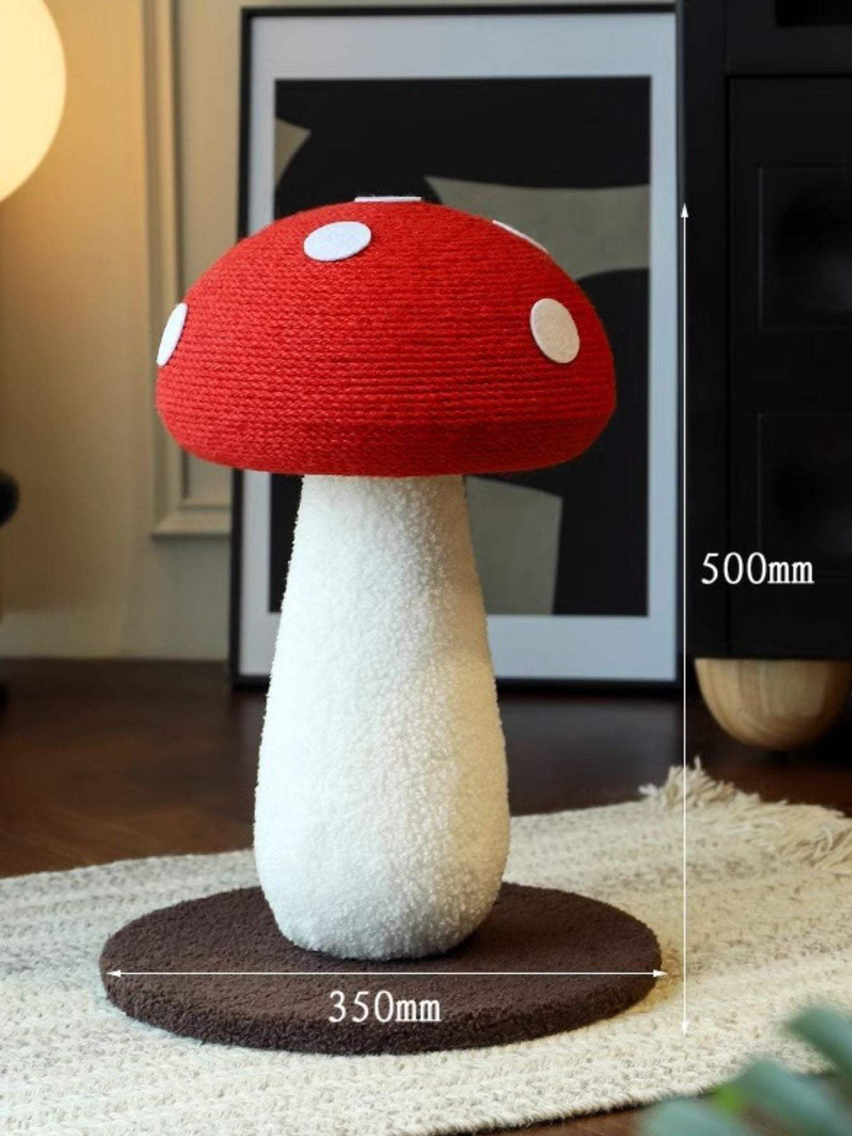 mushroom-shaped cat scratching post cute corner scratcher