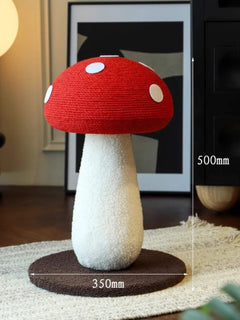 mushroom-shaped cat scratching post cute corner scratcher