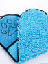 Super-absorbent paw print pet bath towel
