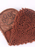 Super-absorbent paw print pet bath towel
