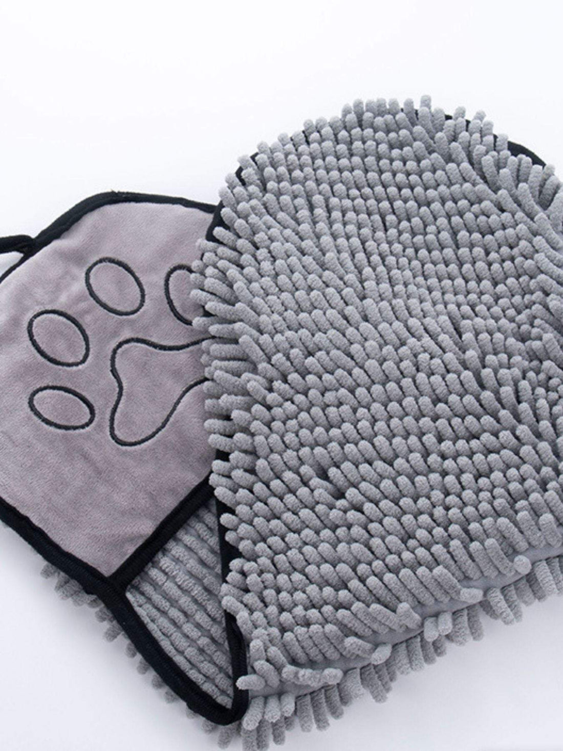 Super-absorbent paw print pet towel for drying pets