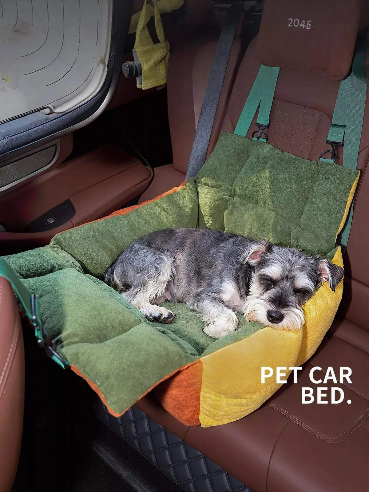 Comfortable secure pet car seat bed for safe travel