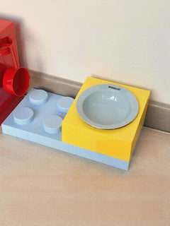 Red airtight pet food storage container with scoop