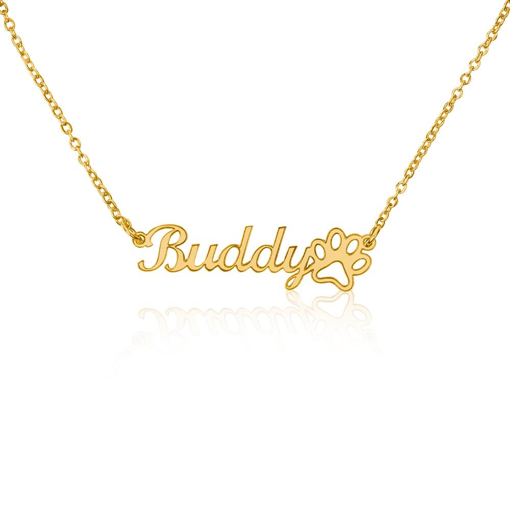 Custom pet name necklace personalized keepsake jewelry