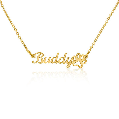 Custom pet name necklace personalized keepsake jewelry
