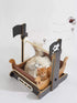 pirate ship shaped cat house hideaway
