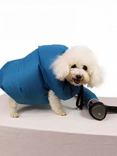 portable pet quick dry bag wrapped around a dog