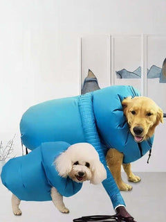 portable pet quick dry bag wrapped around small dog