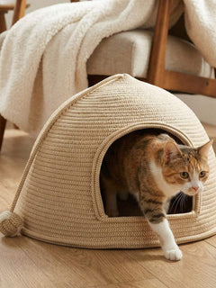 breathable rope dome pet nest with woven design for pets