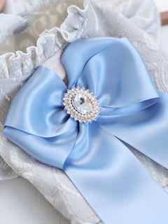 ruffled pet dress with bow for special occasions