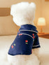 Soft satin pet pajamas with contrast piping for comfortable sleepwear