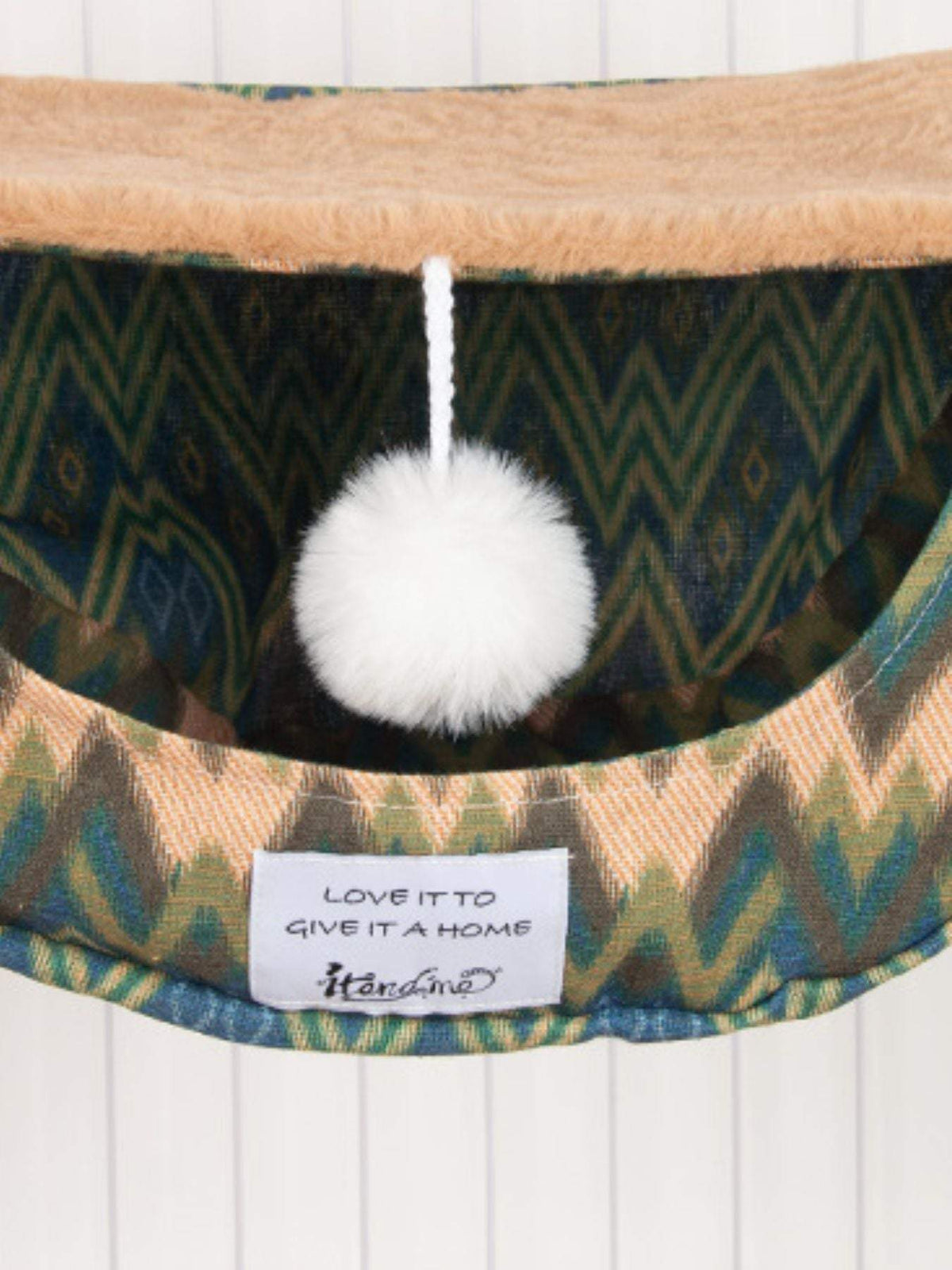 SoothePet hanging cat hammock cooling bed in moss on window