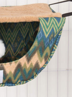 SoothePet hanging cat hammock cooling bed moss color on window